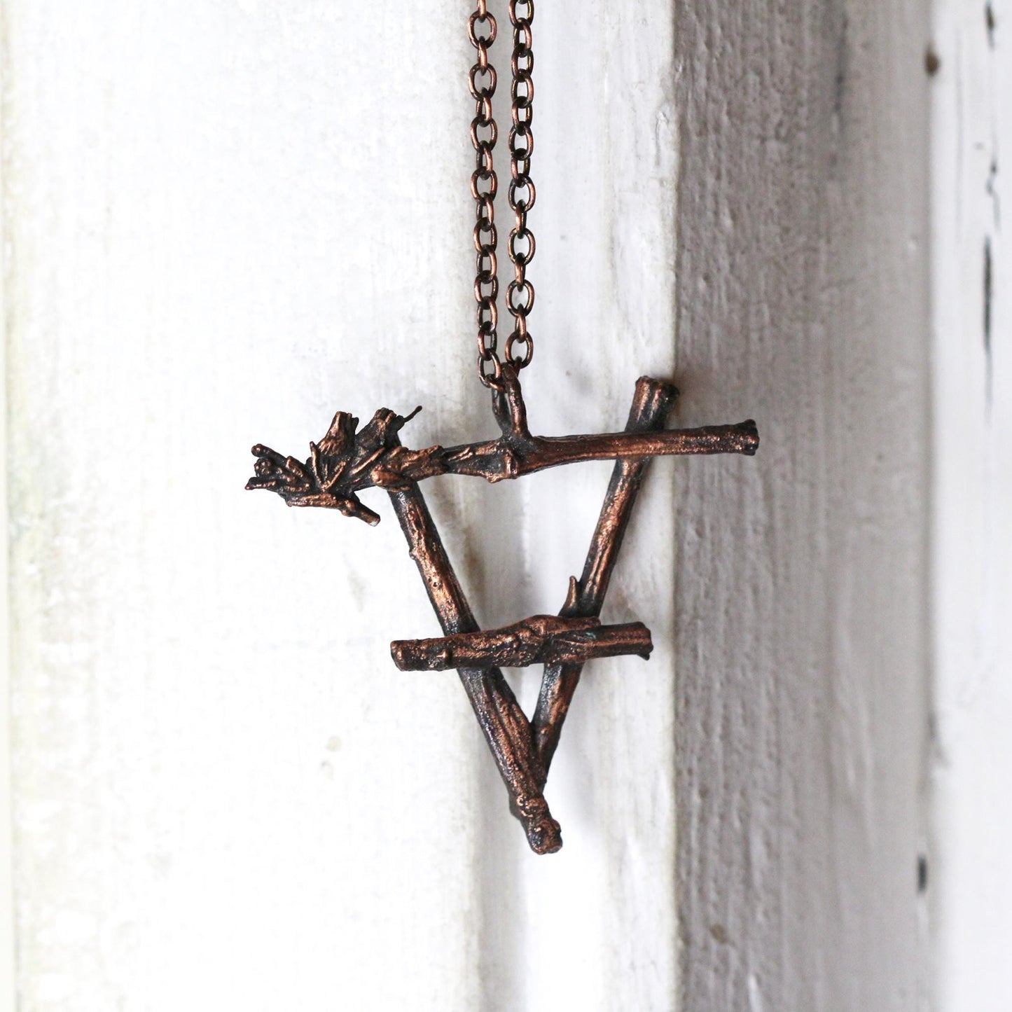 Earth Symbol Pendant- Witch Jewelry - Copper Necklace