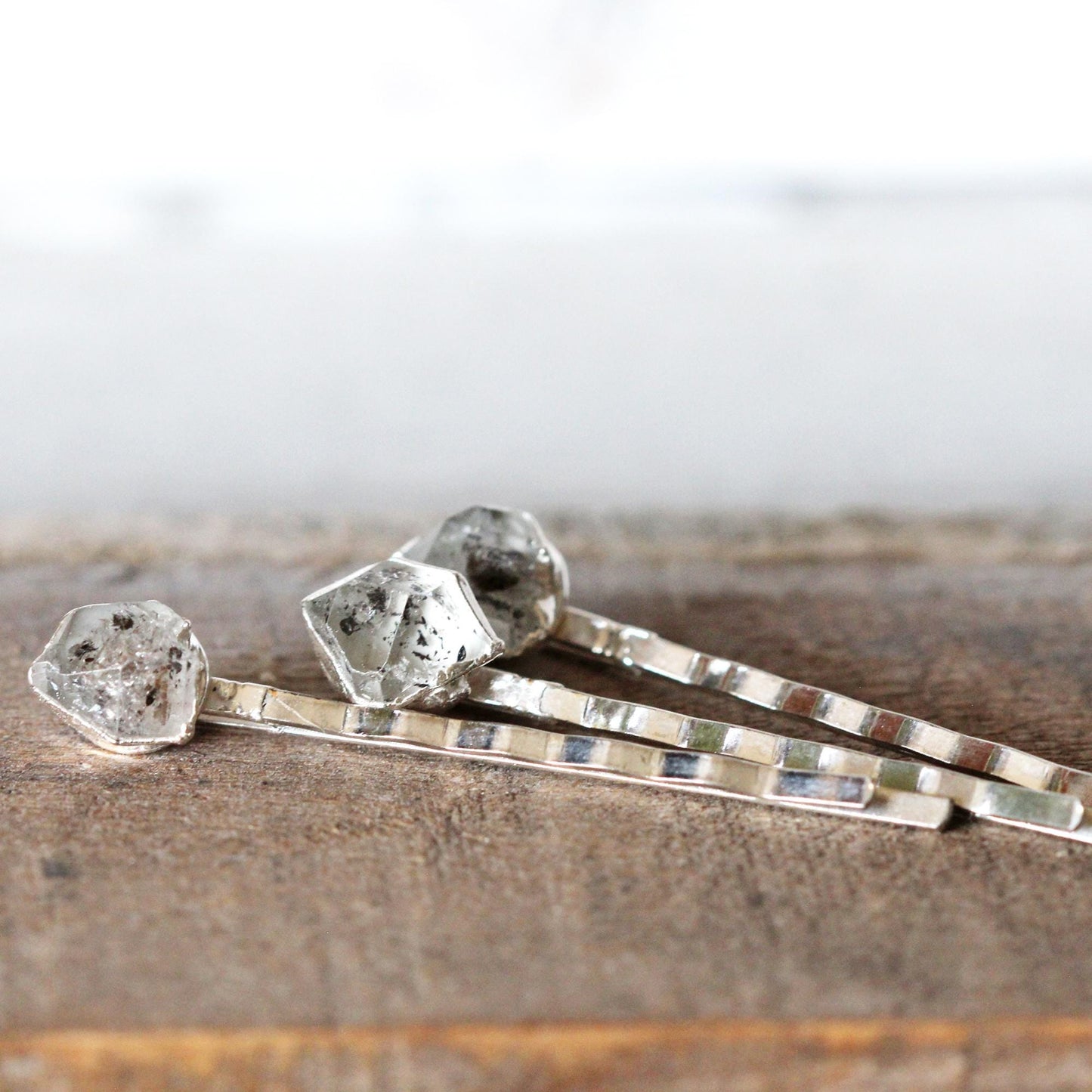 Crystal Bobby Pin - Bridal Hair Accessory - Quartz Hair Pin - Forest Wedding