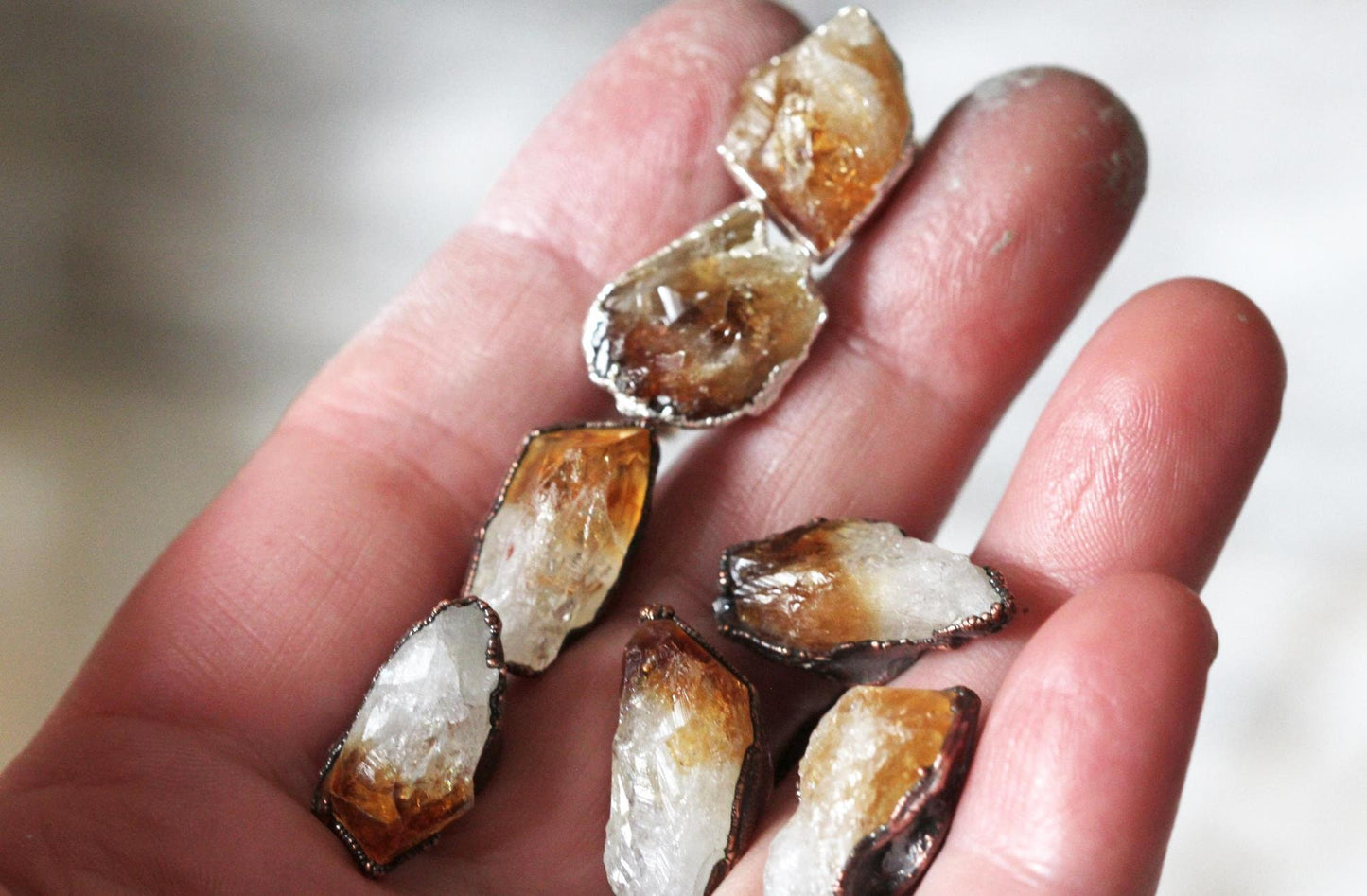 Citrine Cufflinks - Graduation Gift - Stone Cuff Links - Unique Gift for Him