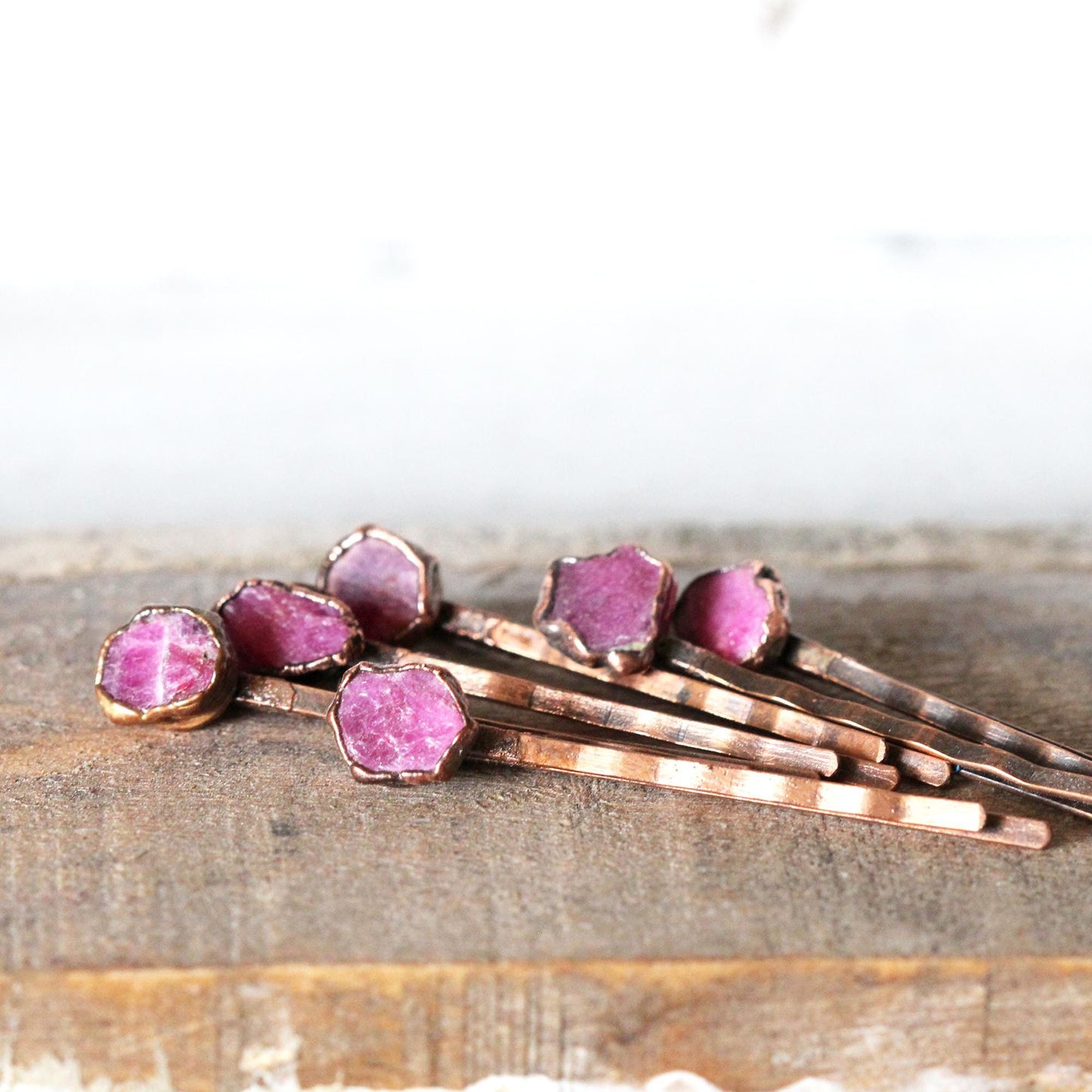 Ruby Bobby Pin- Stone Hair Jewelry - Bridal Hair Accessory