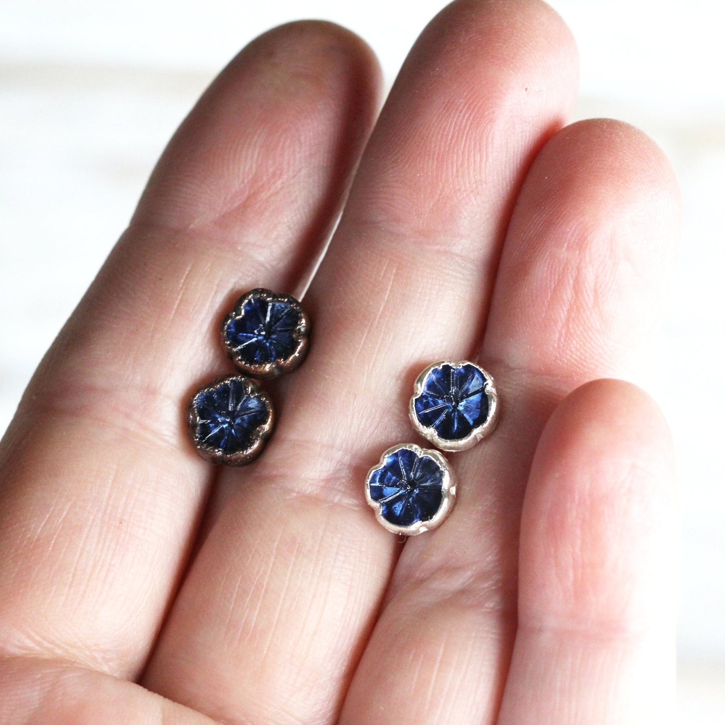 Flower Earrings - Something Blue - Botanical Jewelry