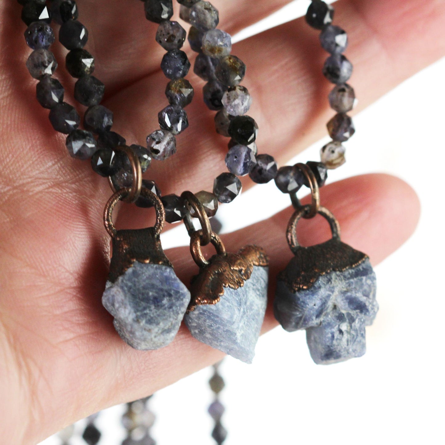 Sapphire Necklace - Beaded Jewelry - September Birthstone