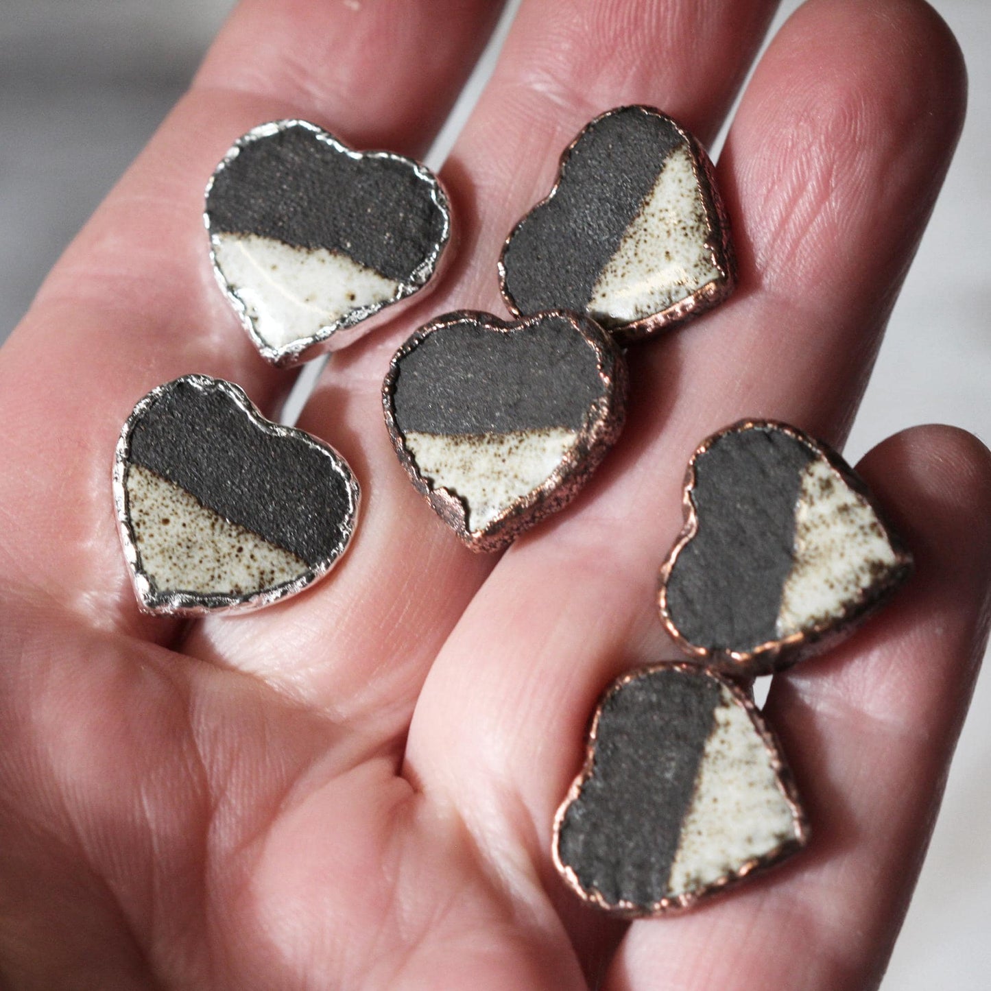 Heart Cufflinks - Gift for Husband - Ceramic Cuff Links