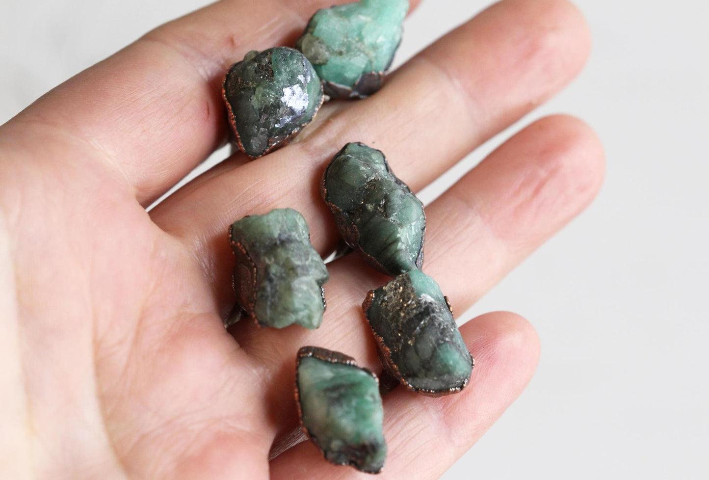 Emerald Cuff Links - Groomsmen Gift - Raw Stone Jewelry for Men
