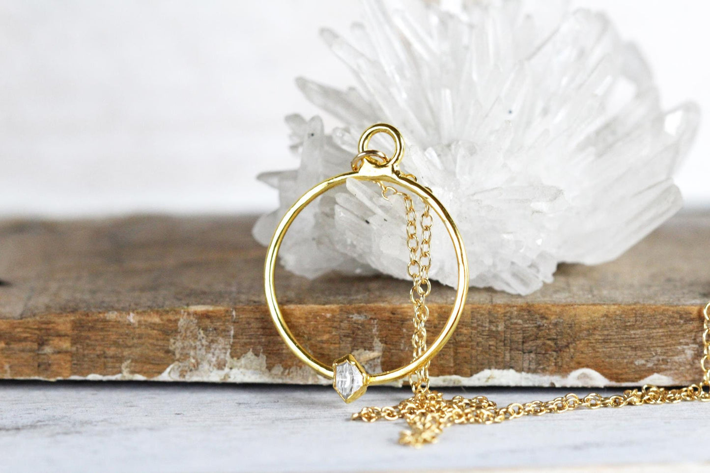 Personalized Mothers Day Necklace - Gift for Mom - Raw Crystal Pendant - Birthstone Necklace