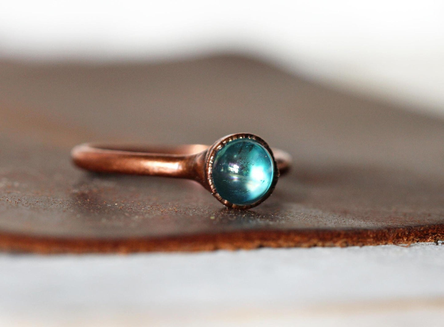 Aura Crystal Ring - Crystal Ball - Blue Sphere