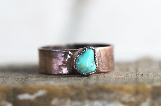 Turquoise Ring - Unisex Jewelry - December Birthstone
