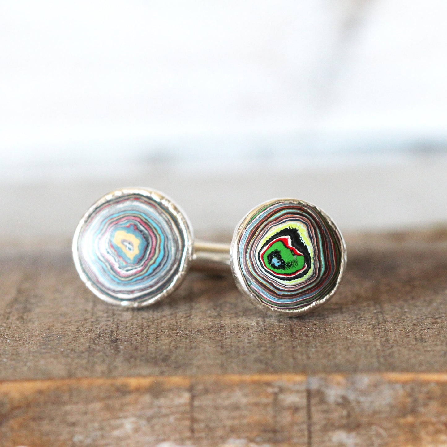 Graffiti Cuff Links - Graffiti Fordite - Gift for New Husband
