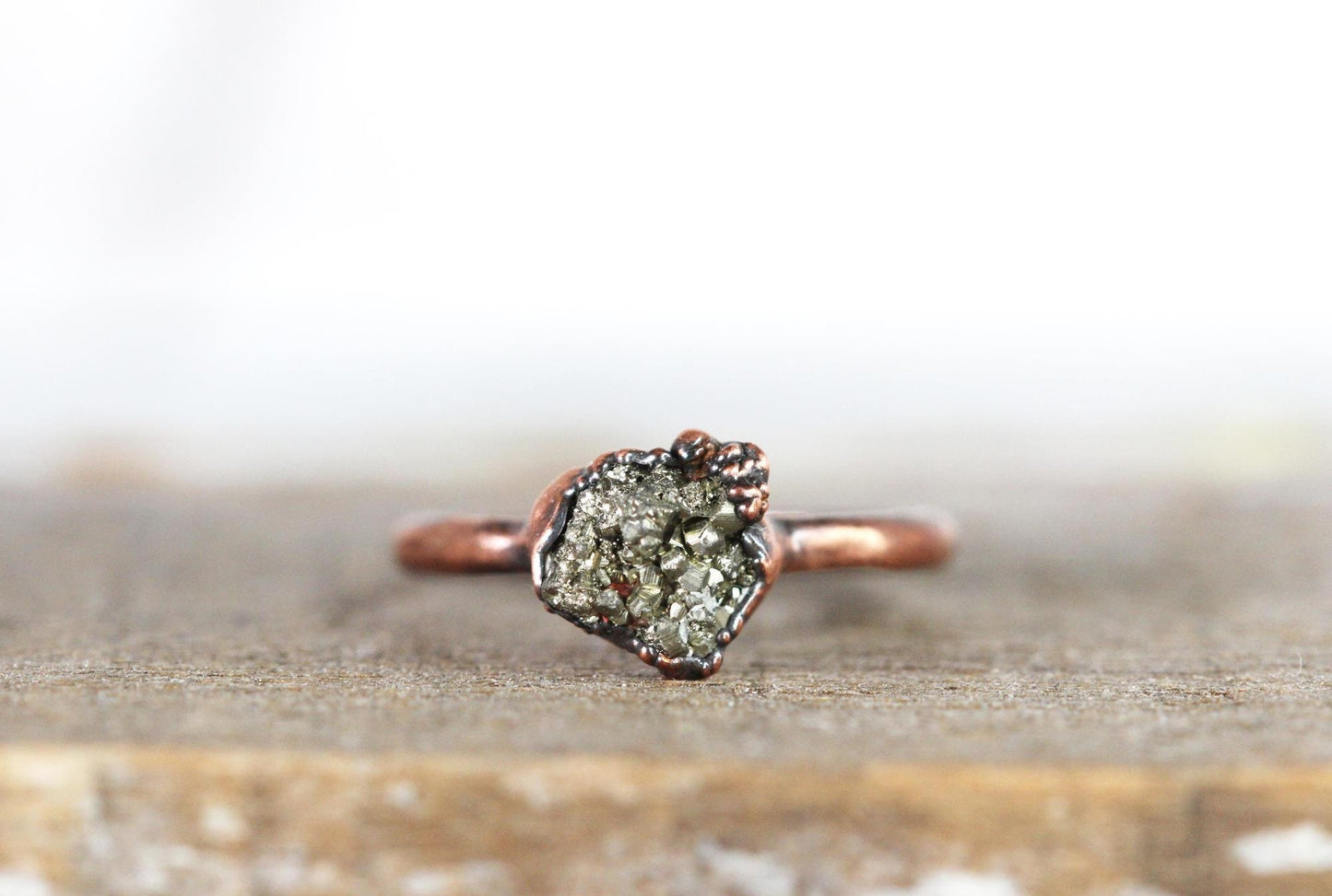 Pyrite Ring - Raw Mineral - Fools Gold Jewelry