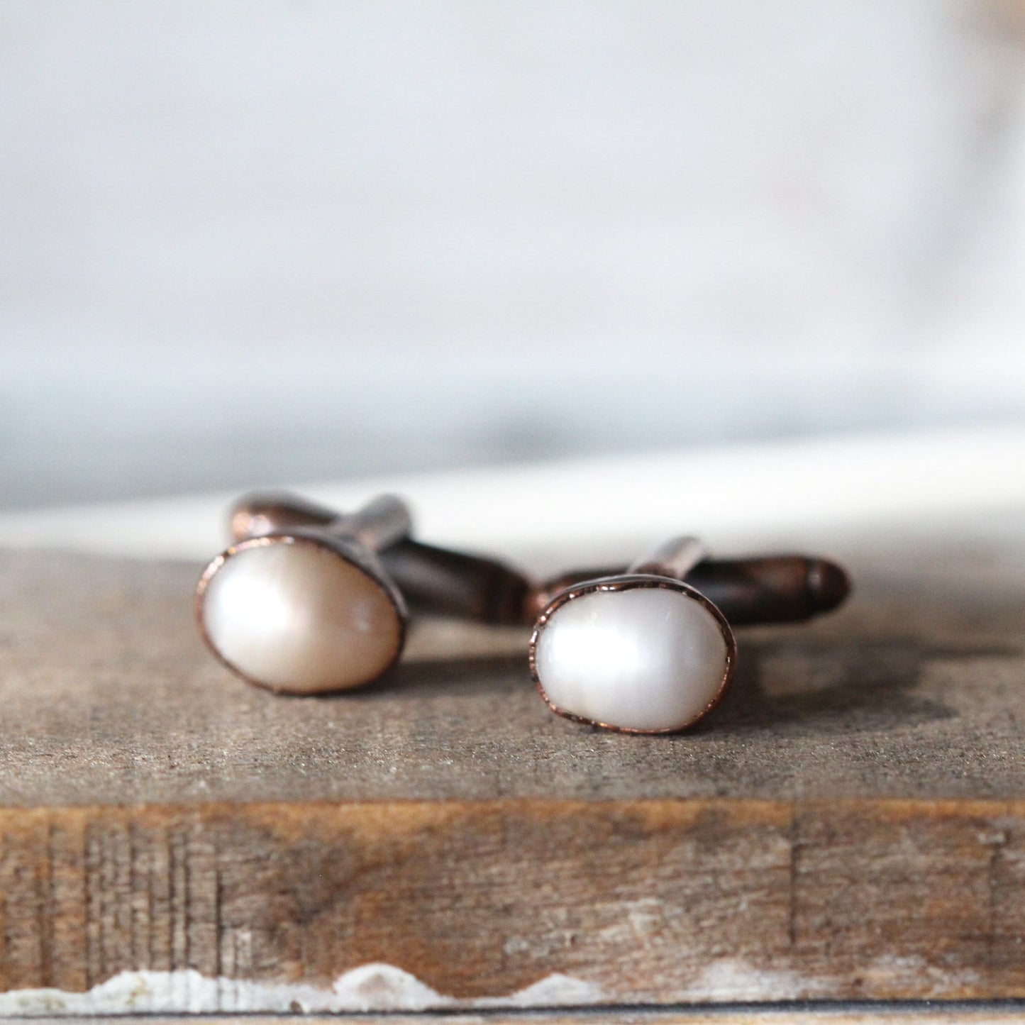 Pearl Cuff Links - Birthstone Cufflinks - June Birthstone - Graduation Gift