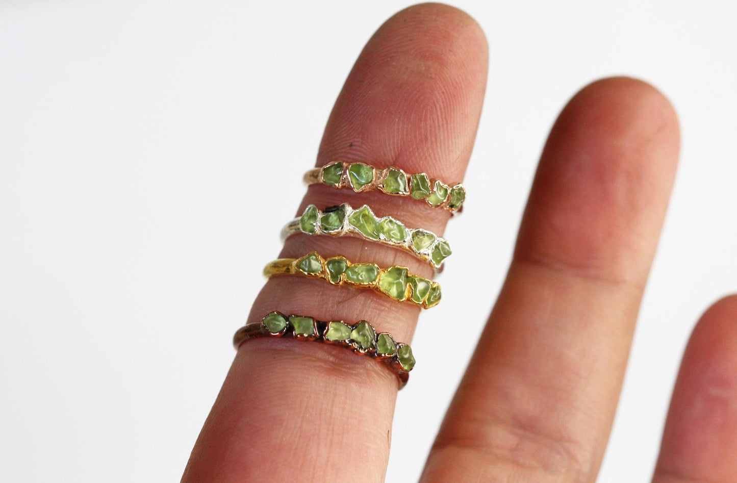 Peridot Ring - August Birthstone - Simple Stone Stacker