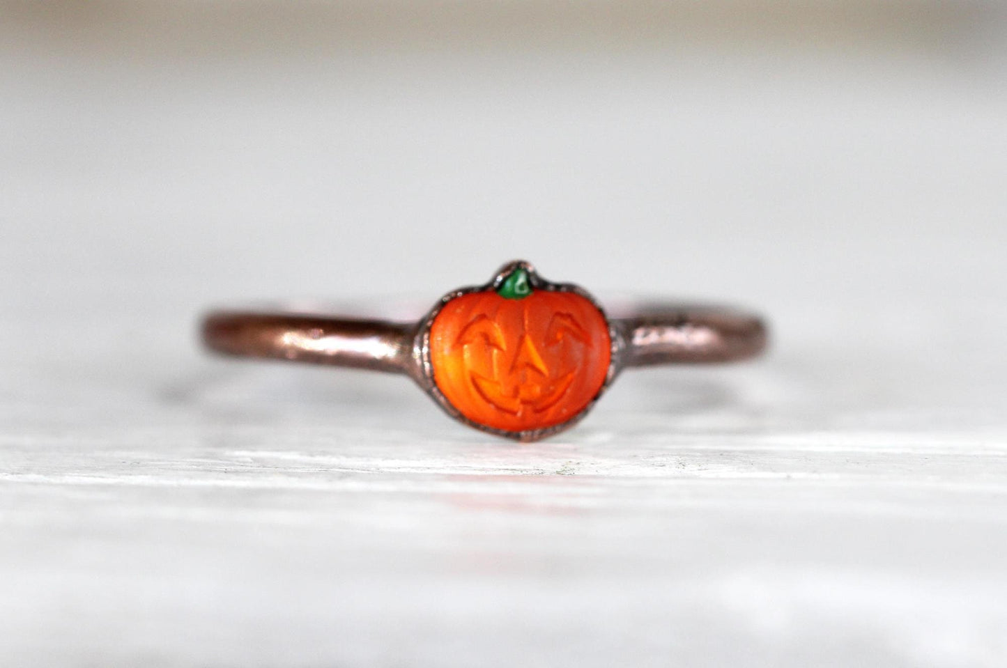 Pumpkin Ring - Orange Jack-O-Lantern - Fall Jewelry