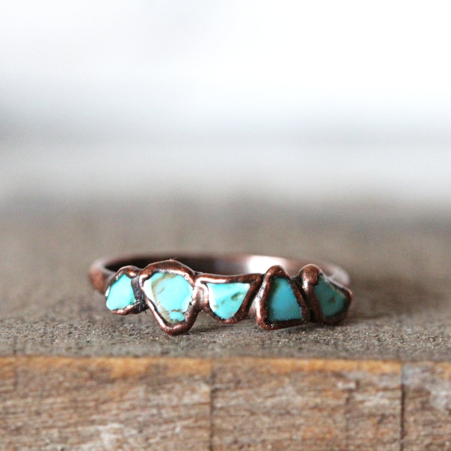 Turquoise Ring - Multi Stone Ring - December Birthstone Jewelry