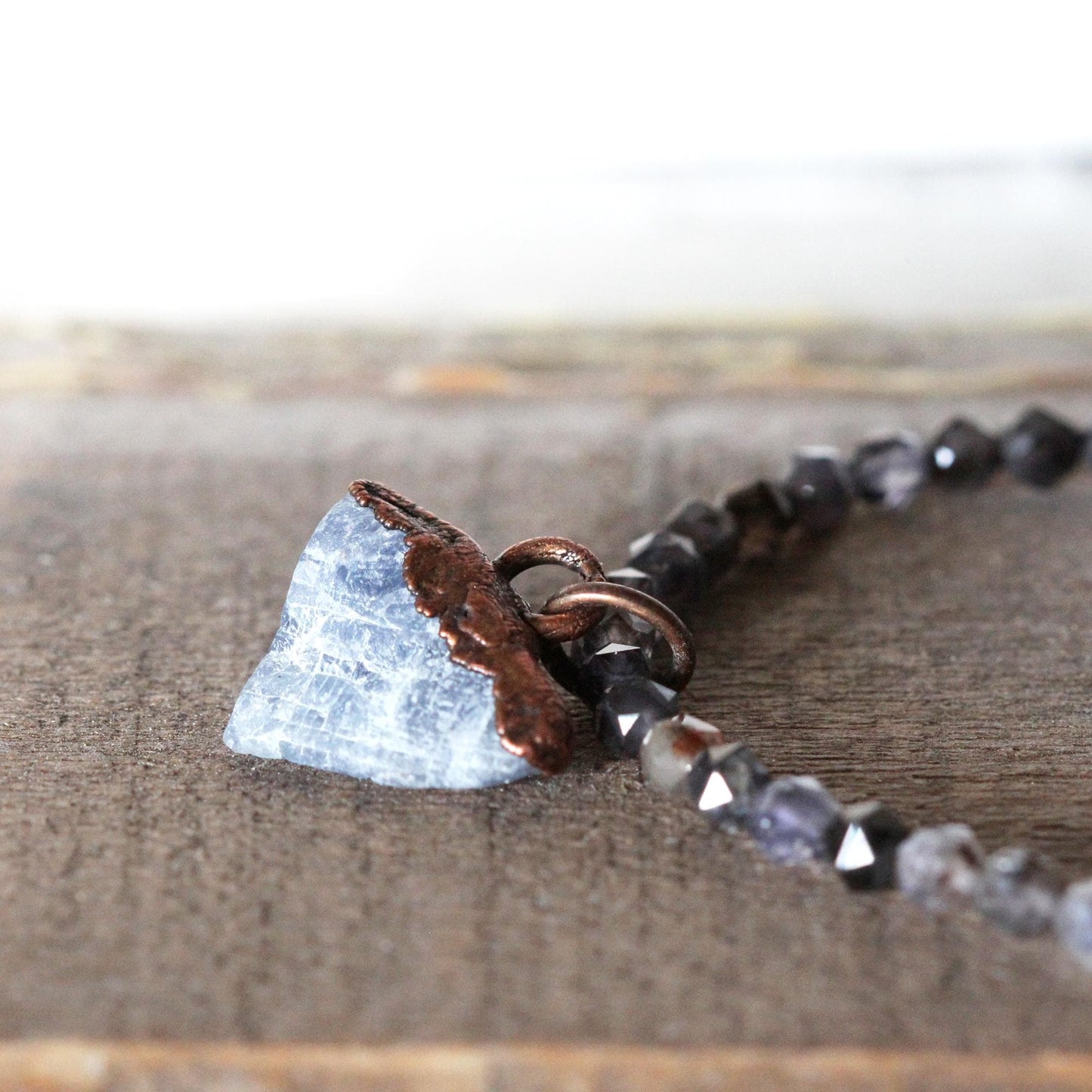 Sapphire Necklace - Beaded Jewelry - September Birthstone