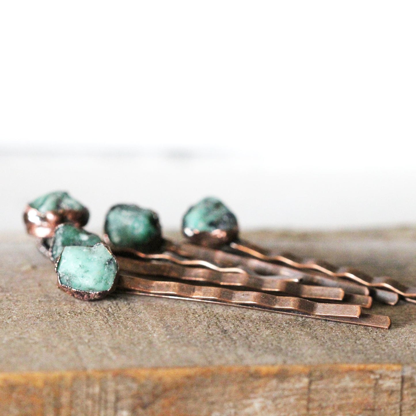 Stone Bobby Pin - Emerald Hair Accessory - Stone Hair Jewelry - May Birthstone