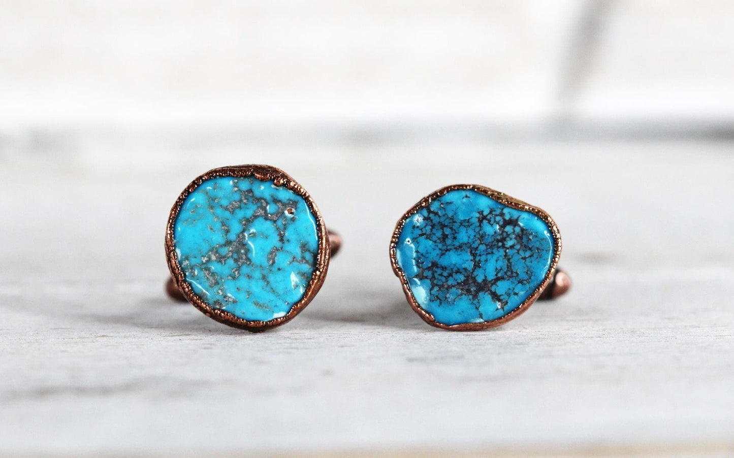 Turquoise Cuff Links - Groomsmen Gift - Stone Jewelry for Men - Stone Cufflinks