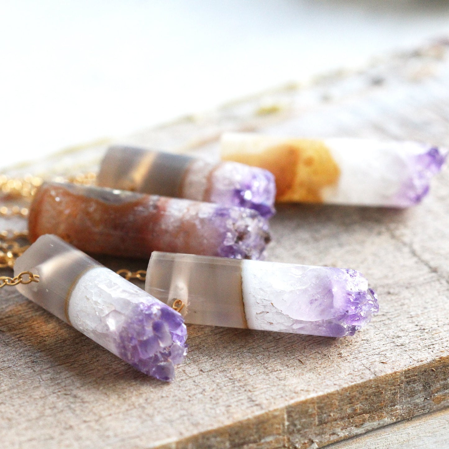 Amethyst Necklace - Purple Crystal Pendant - February Birthstone - Raw Amethyst Pendant