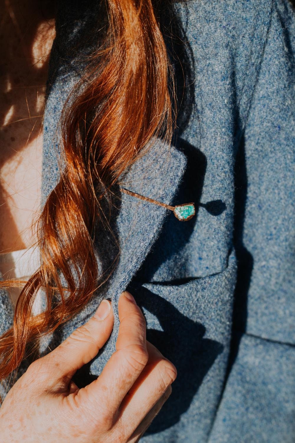 Crystal Bobby Pin - Blue Apatite Hair Pin - Wedding Hair Pin