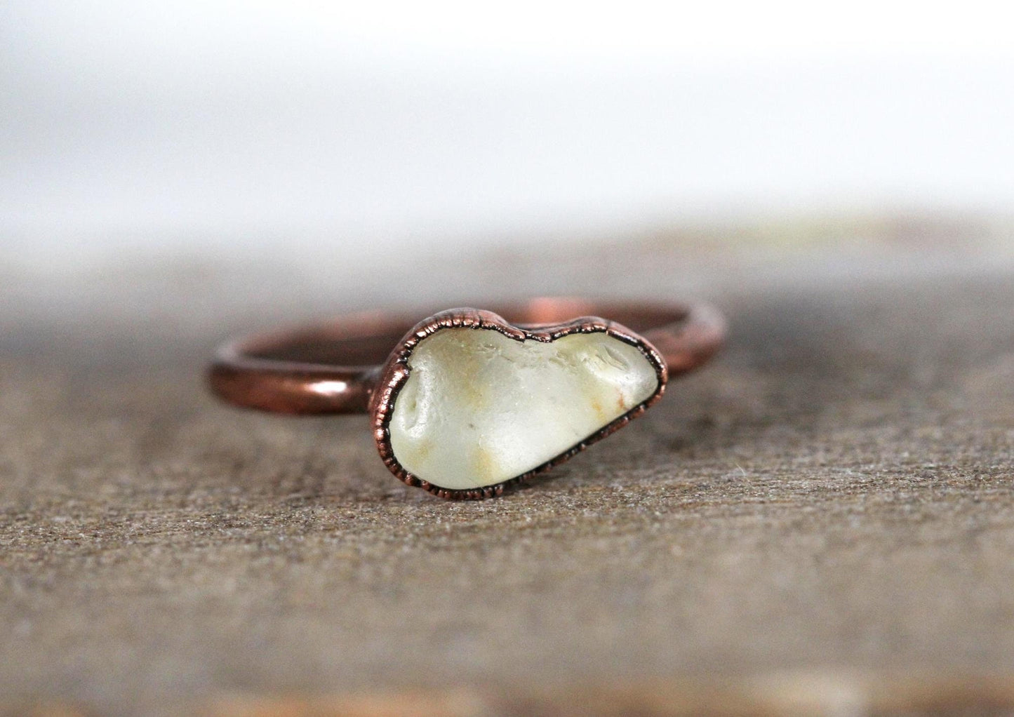White Topaz Jewelry - Electroformed Jewelry - Statement Ring