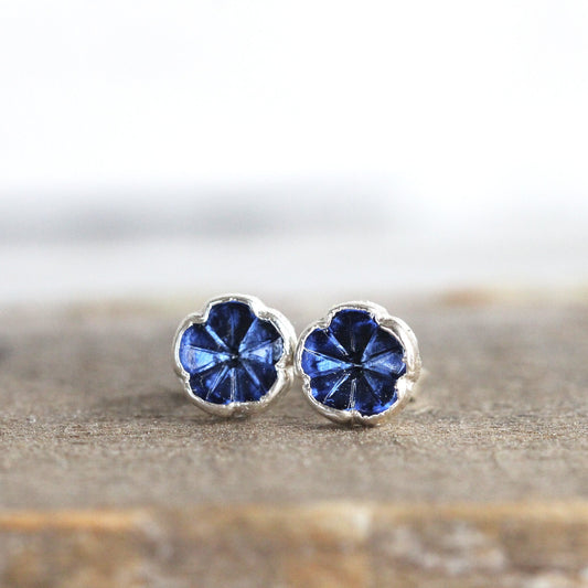 Flower Earrings - Something Blue - Botanical Jewelry