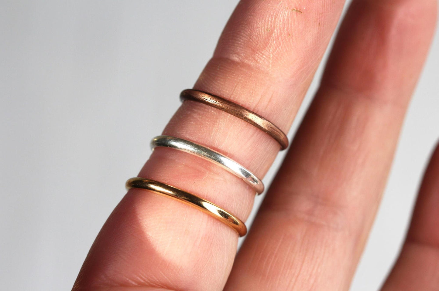 Simple Stacking Ring - Solid Copper Stacker - Minimalist Jewelry