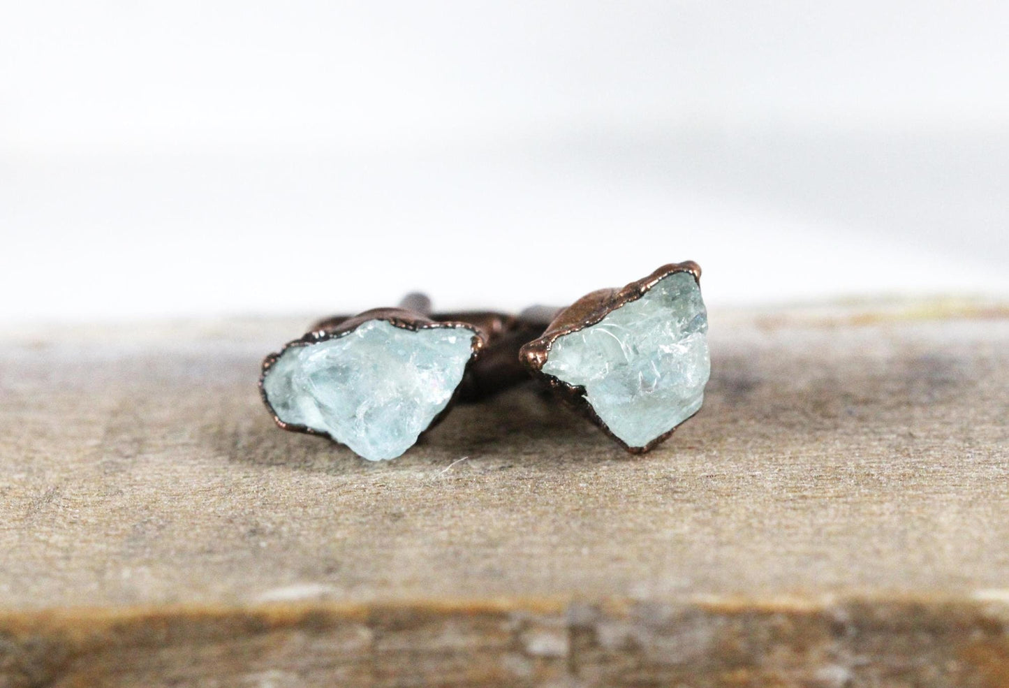 Aquamarine Cuff Links - Birthstone Cufflinks - March Birthstone - Graduation Gift - Crystal Cuff Links