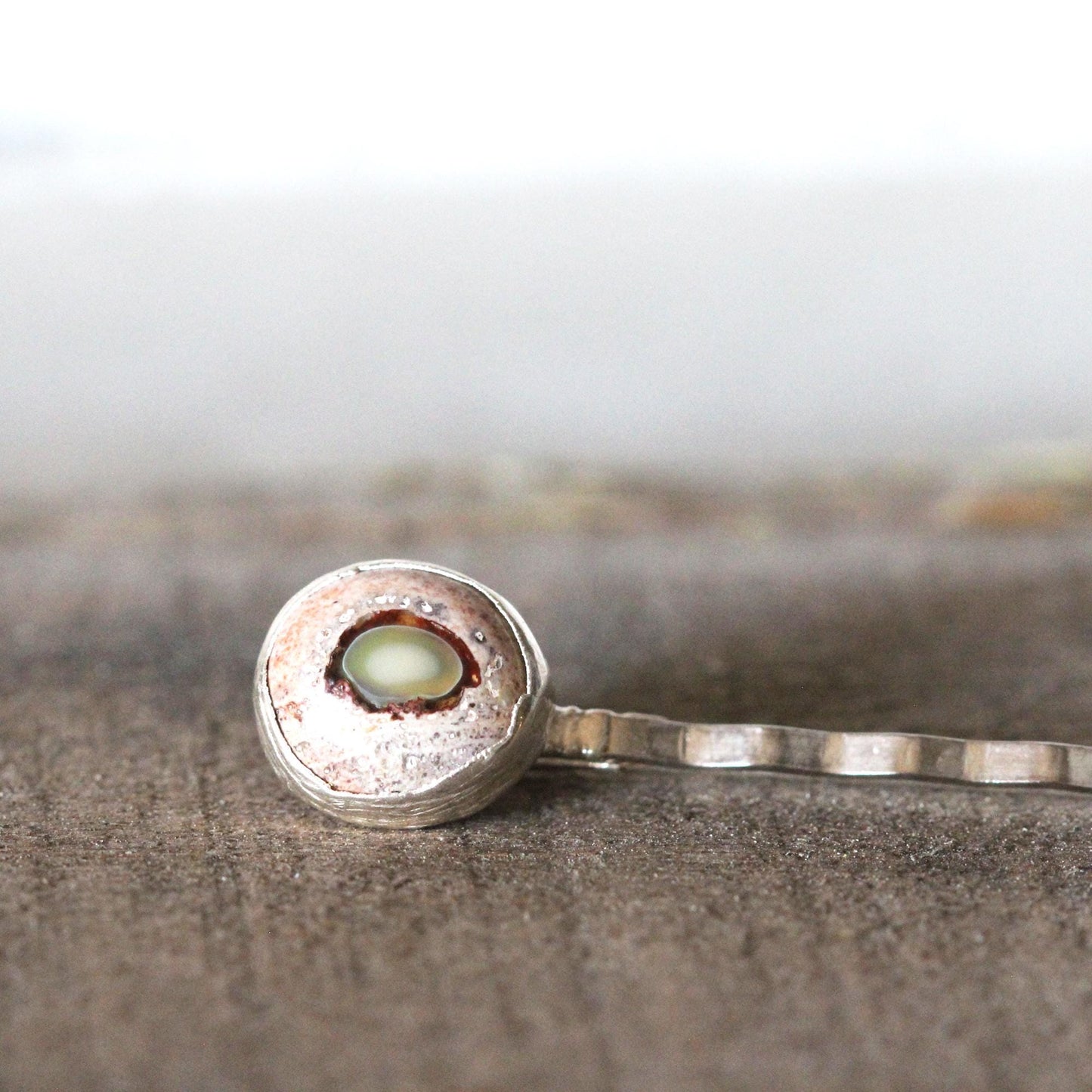 Opal Hair Pin - Mexican Opal Bobby Pin - Silver Hair Jewelry