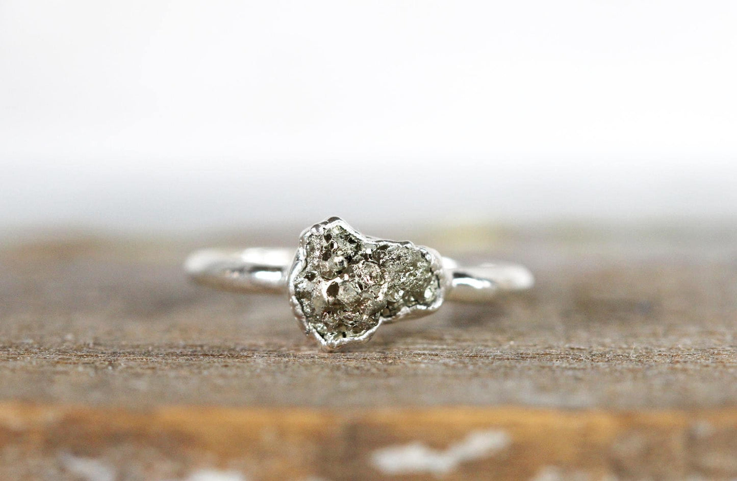 Pyrite Ring - Raw Mineral - Fools Gold Jewelry