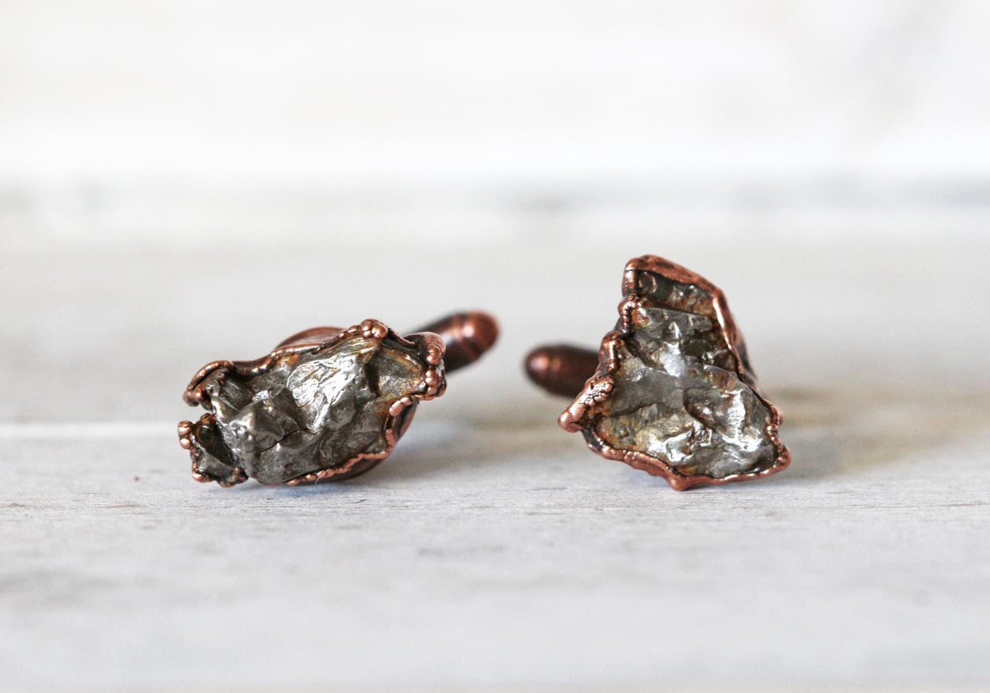 Meteorite Cuff Links - Campo del Cielo Cufflinks - Groom Cufflinks - Groomsmen Gift - Father's Day Gift