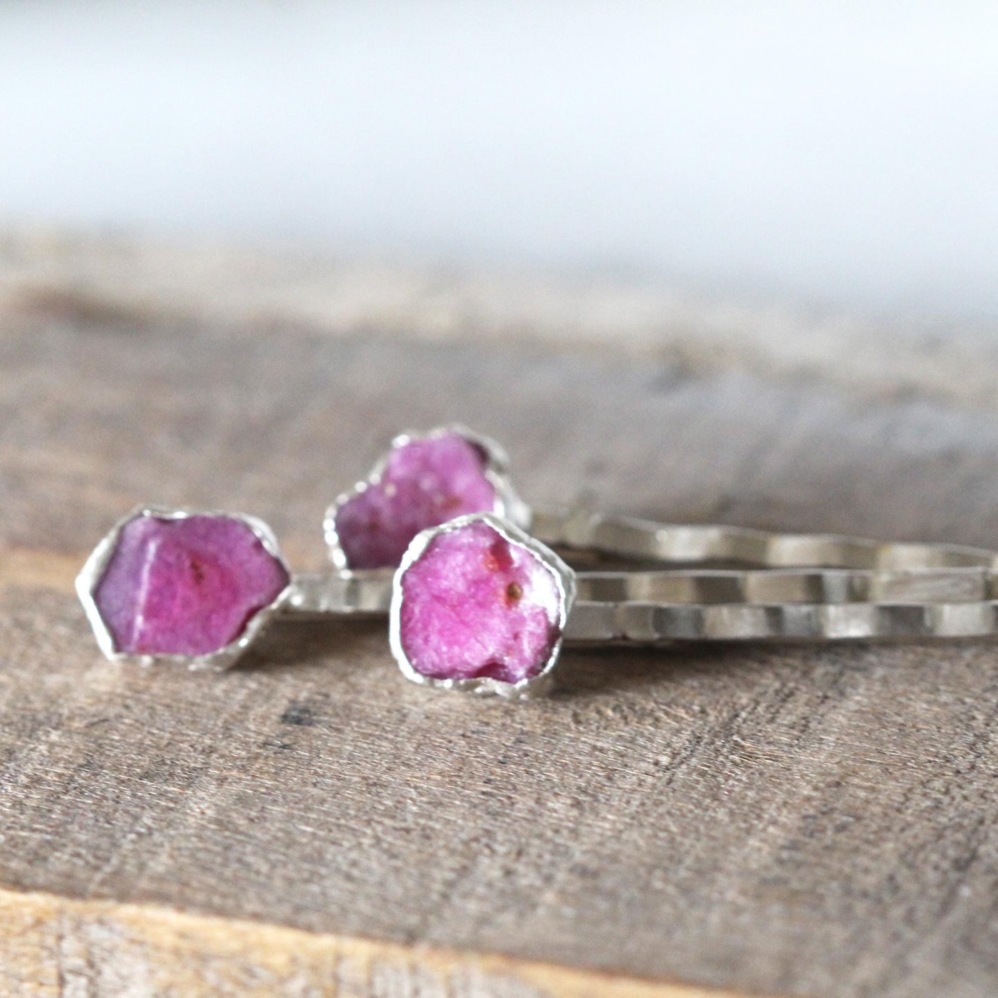 Ruby Bobby Pin- Stone Hair Jewelry - Bridal Hair Accessory