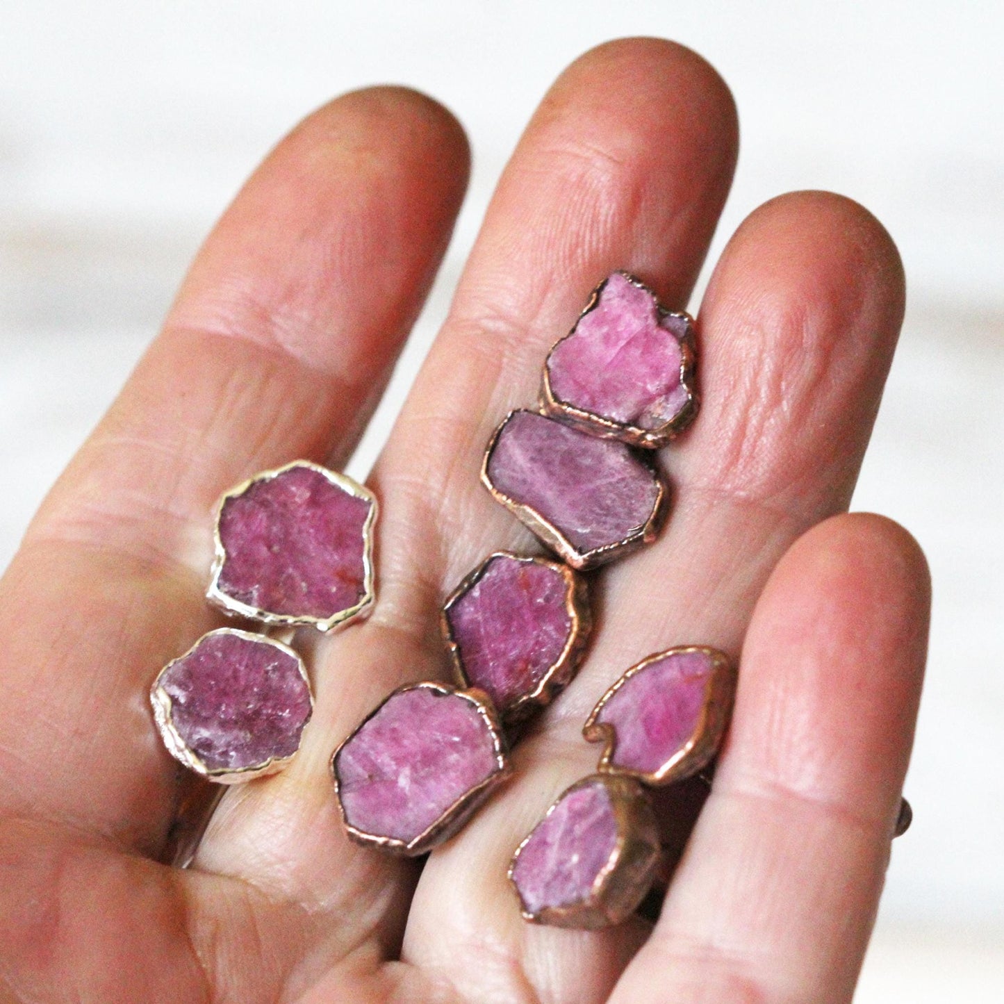 Ruby Cufflinks - Copper Cuff Links - Best Man Wedding Gift