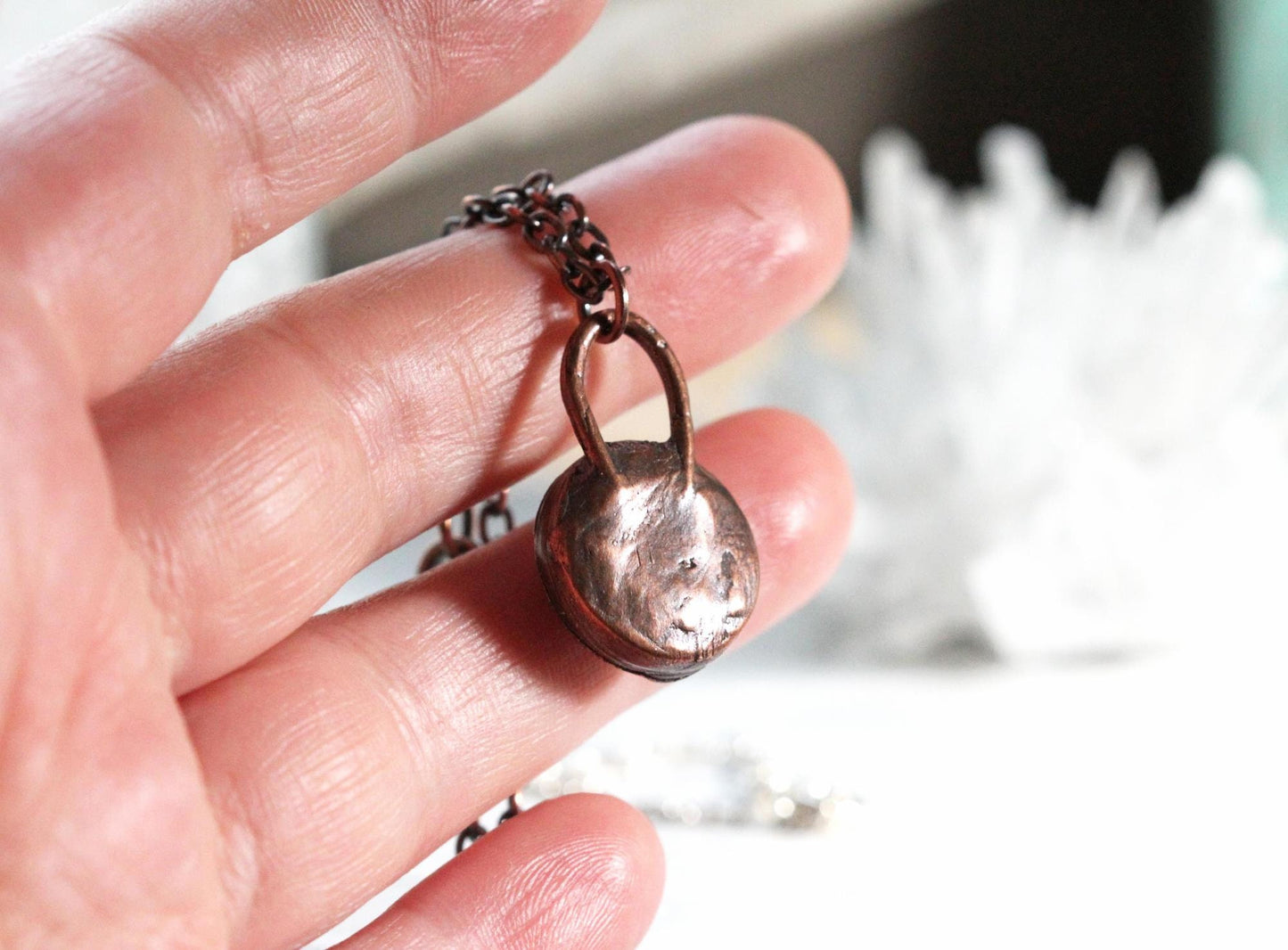 Opal Necklace - Birthstone Necklace - Mexican Opal Pendant - Electroformed Jewelry