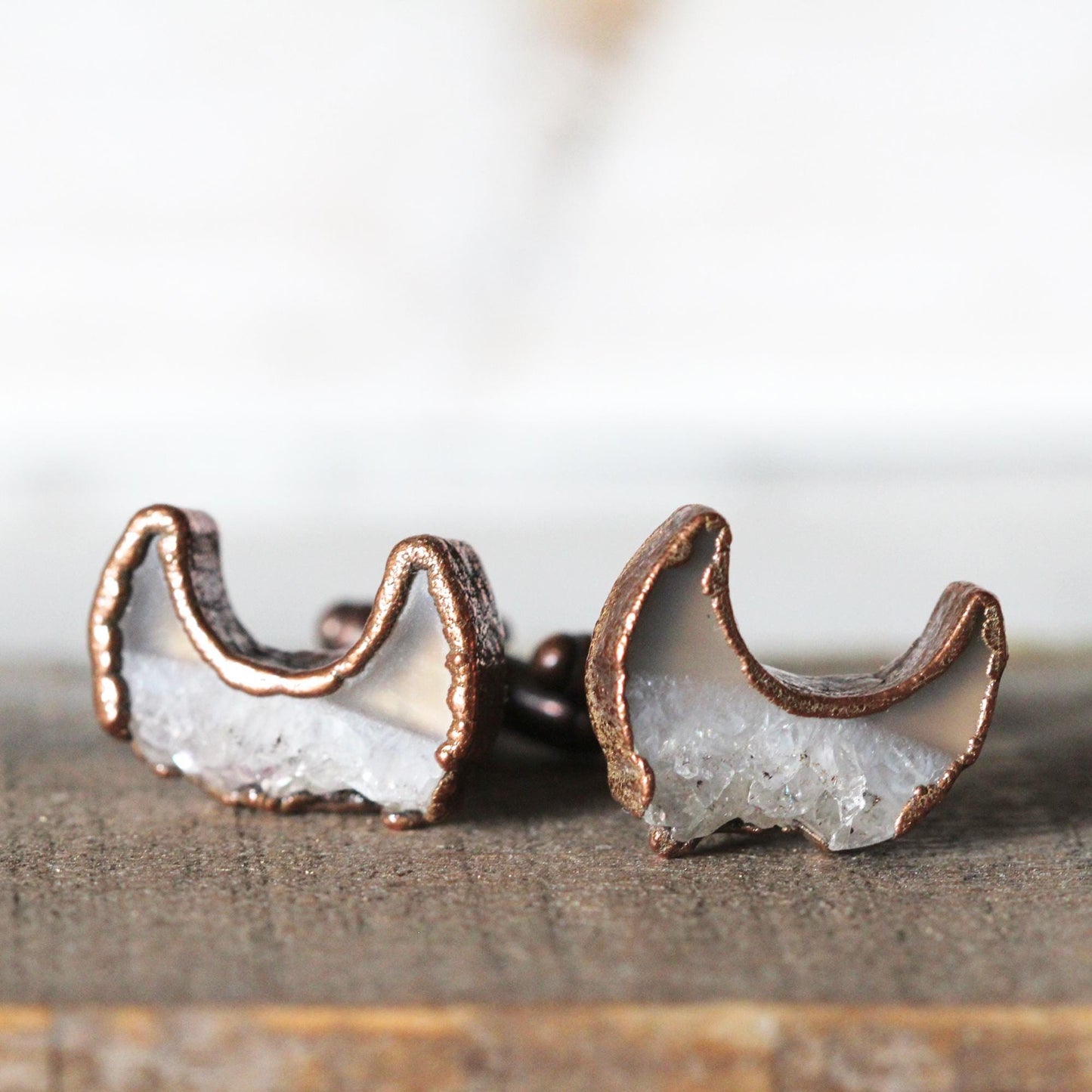 Amethyst Cuff Links - Groomsmen Gift - Half Moon Cufflinks - Men's Jewelry