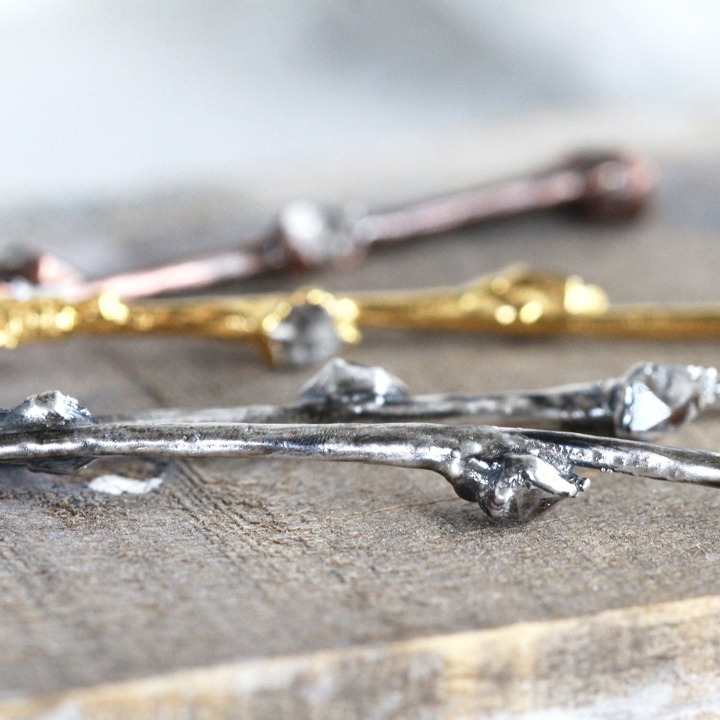 Mini Wand Necklace - Real Branch Necklace - Herkimer Diamond Pendant - Crystal Wand Pendant - Fairy Jewelry - Hedgewitch