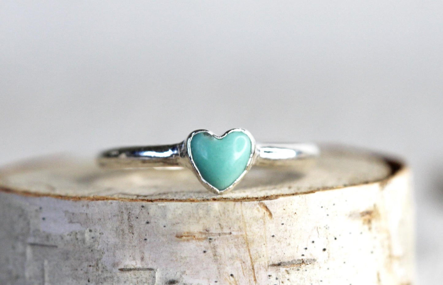 Turquoise Heart Ring - Campitos Turquoise - Electroformed Jewelry