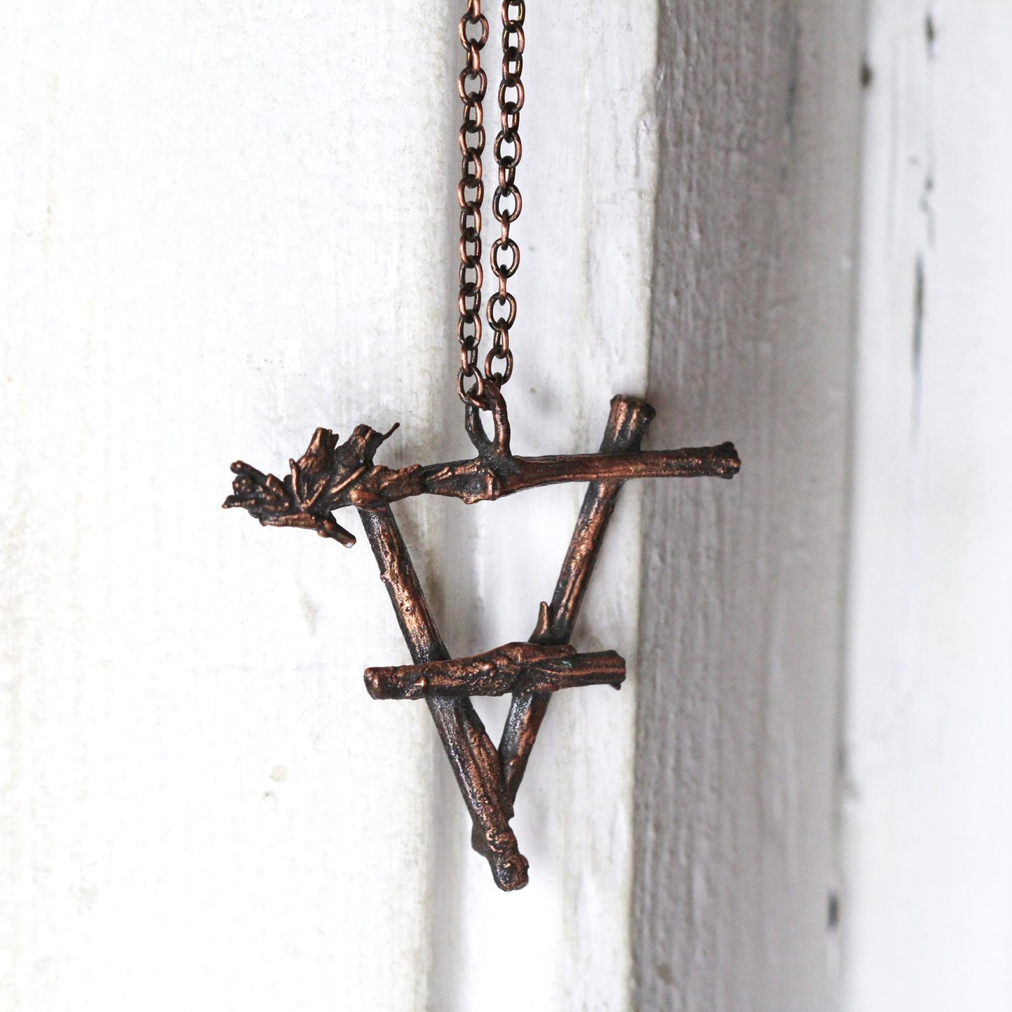 Earth Symbol Pendant- Witch Jewelry - Copper Necklace