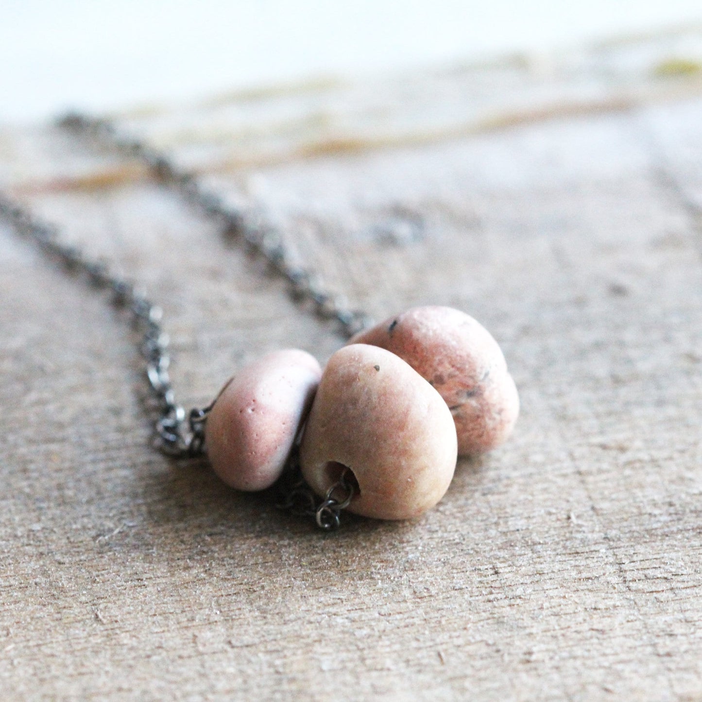 Beach Pebble Necklace - Stone Pendant - Natural Jewelry - Beachcomber