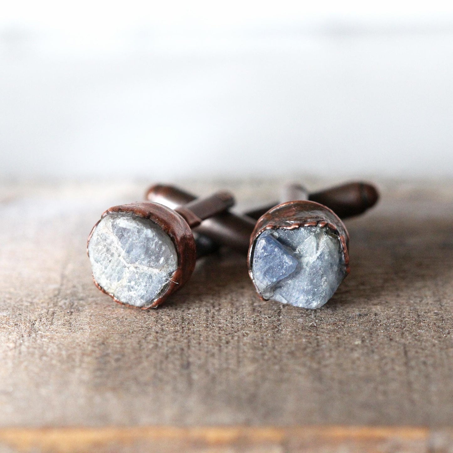 Sapphire Cuff Links - Birthstone Cufflinks - September Birthstone - Graduation Gift