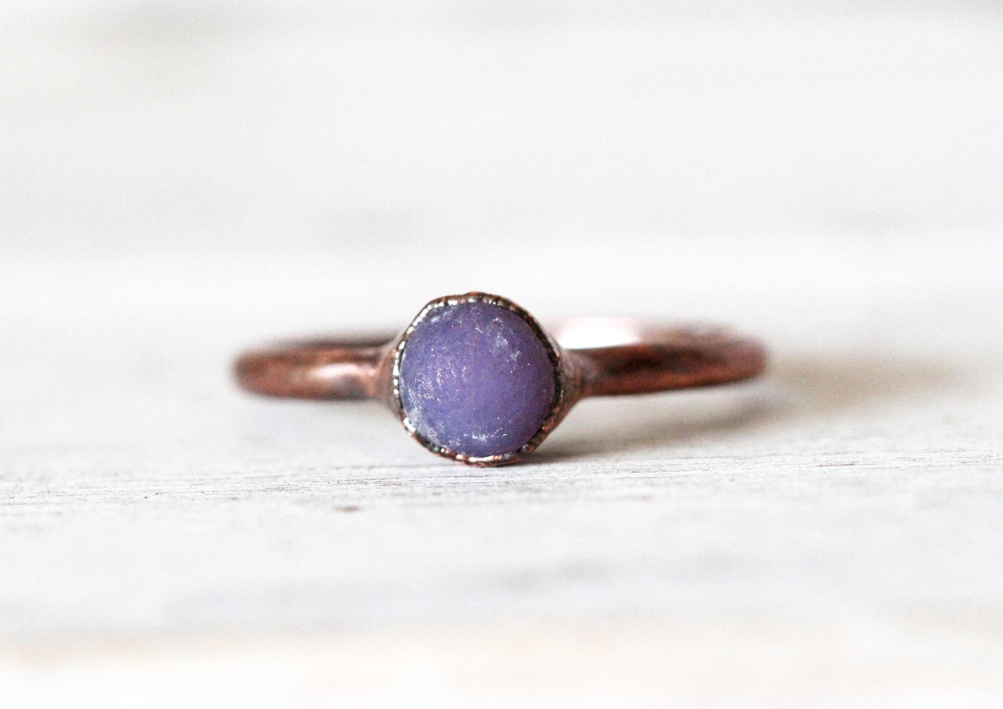 Grape Stone Ring - Electroformed - Agate Jewelry