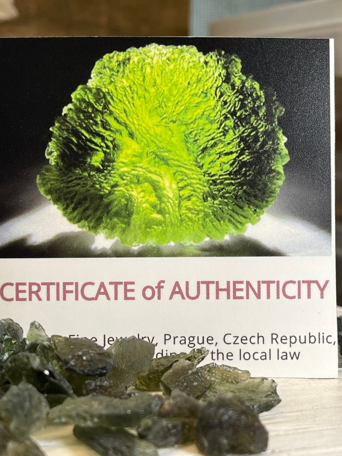 Moldavite Bracelet - Open Cuff - Geekery Gift - Crystal Bracelet - Green Tektite