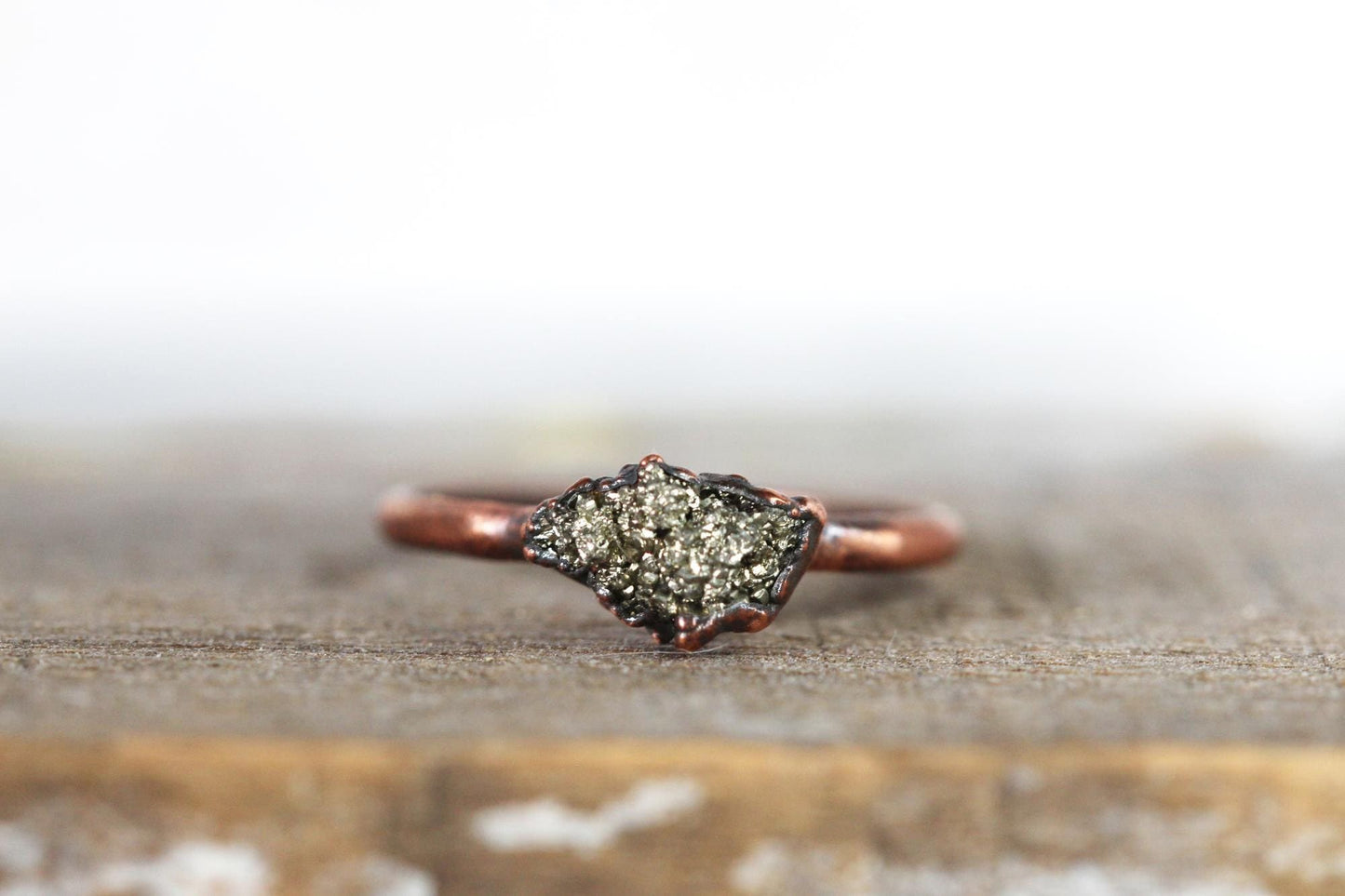 Pyrite Ring - Raw Mineral - Fools Gold Jewelry