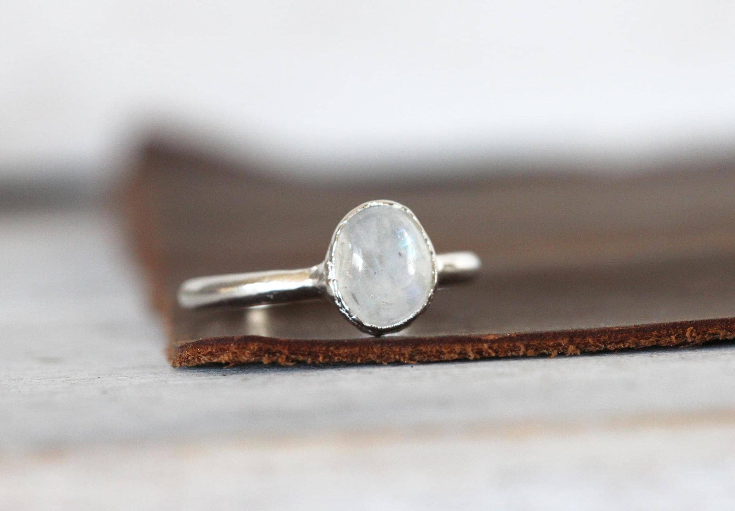 Moonstone Ring - Rainbow Moonstone - June Birthstone Jewelry