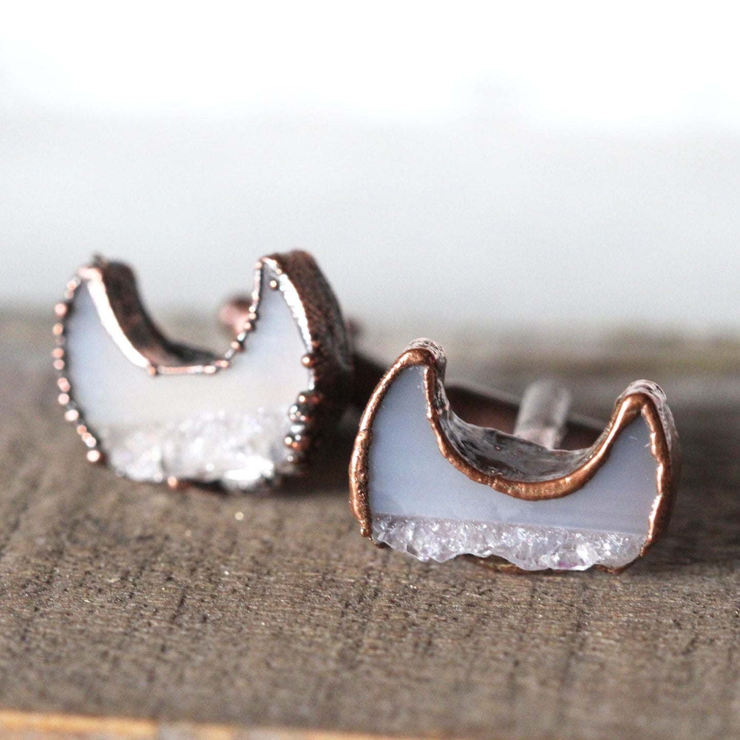 Amethyst Cuff Links - Groomsmen Gift - Half Moon Cufflinks - Men's Jewelry