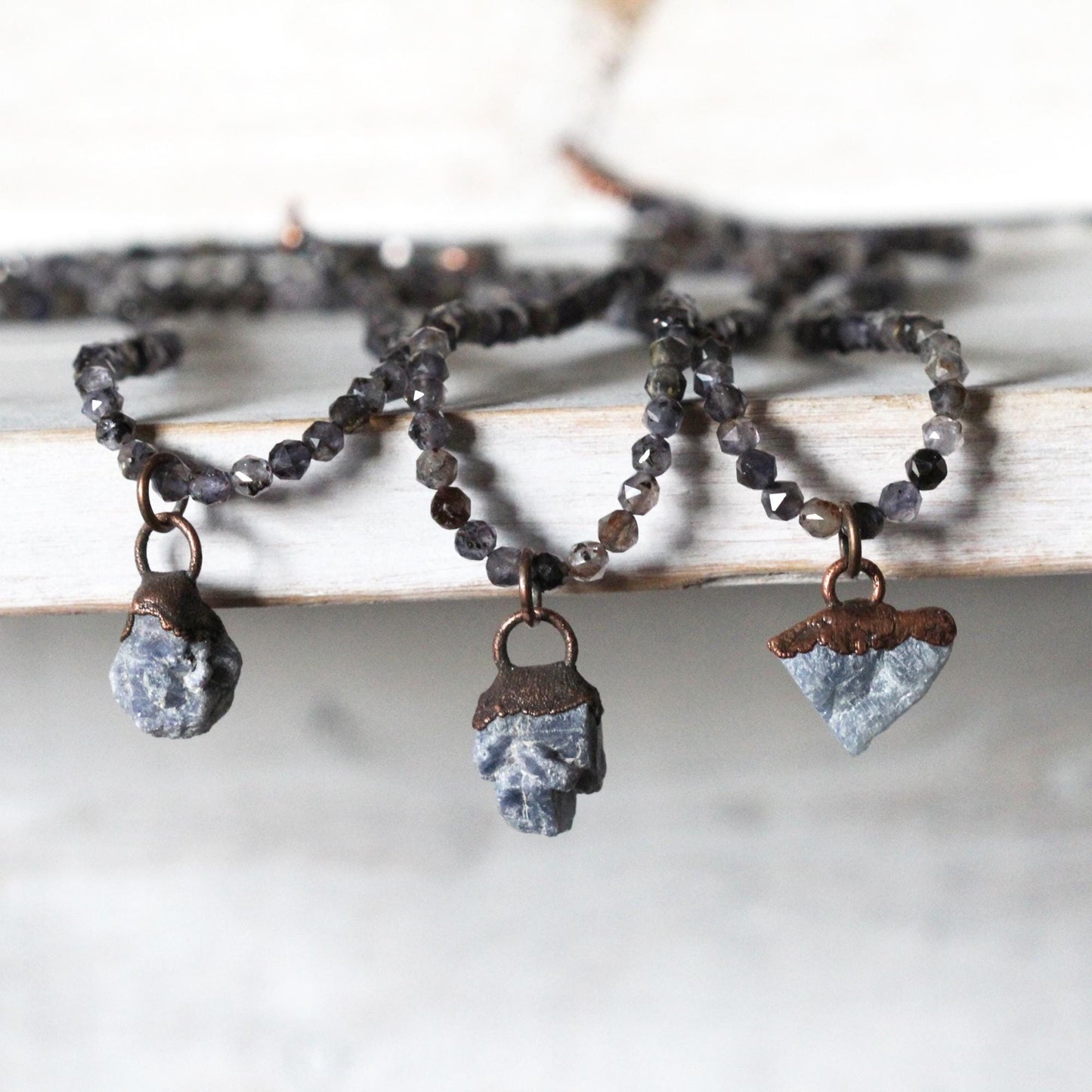 Sapphire Necklace - Beaded Jewelry - September Birthstone