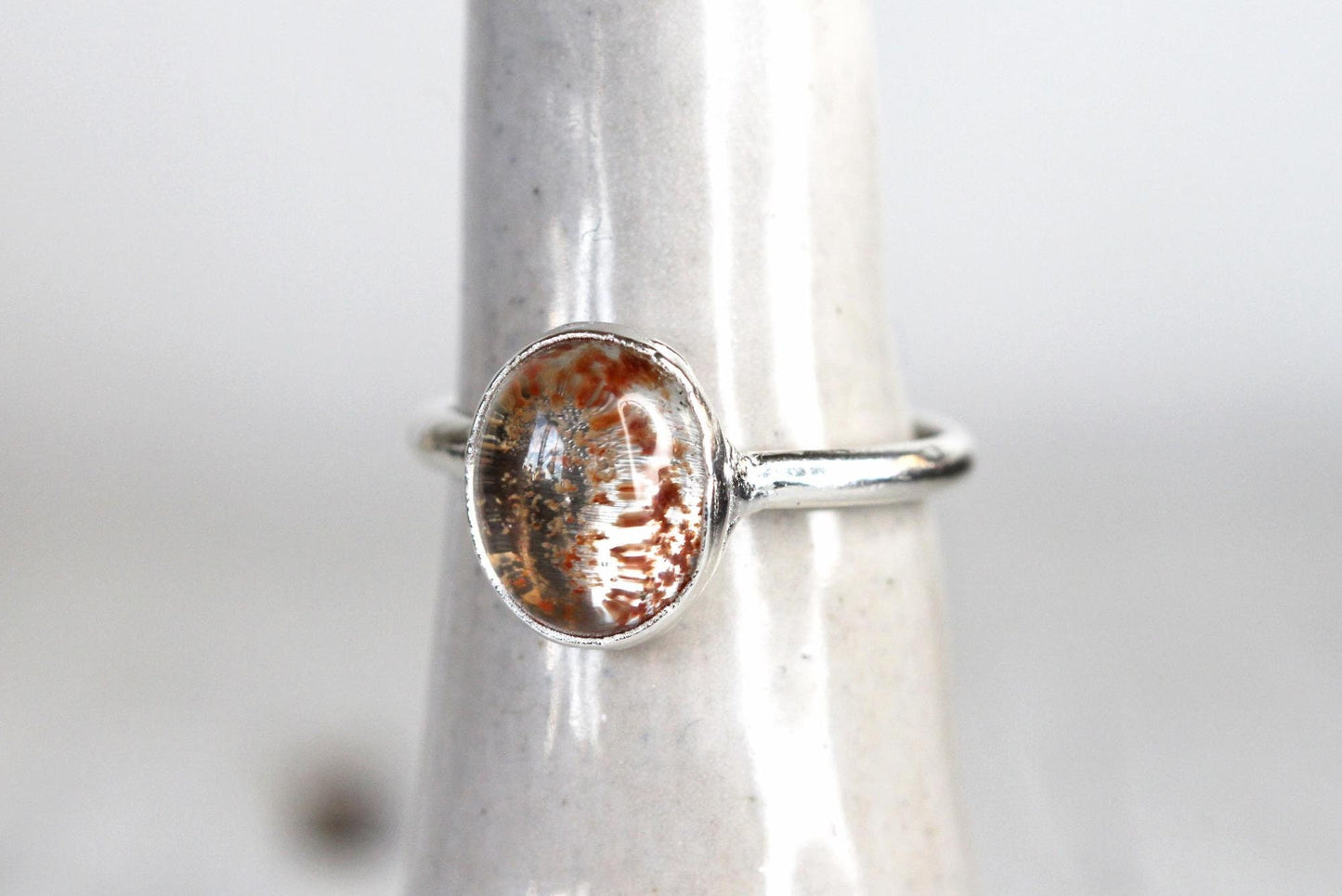 Garden Quartz Ring - Lodolite - Phantom Quartz