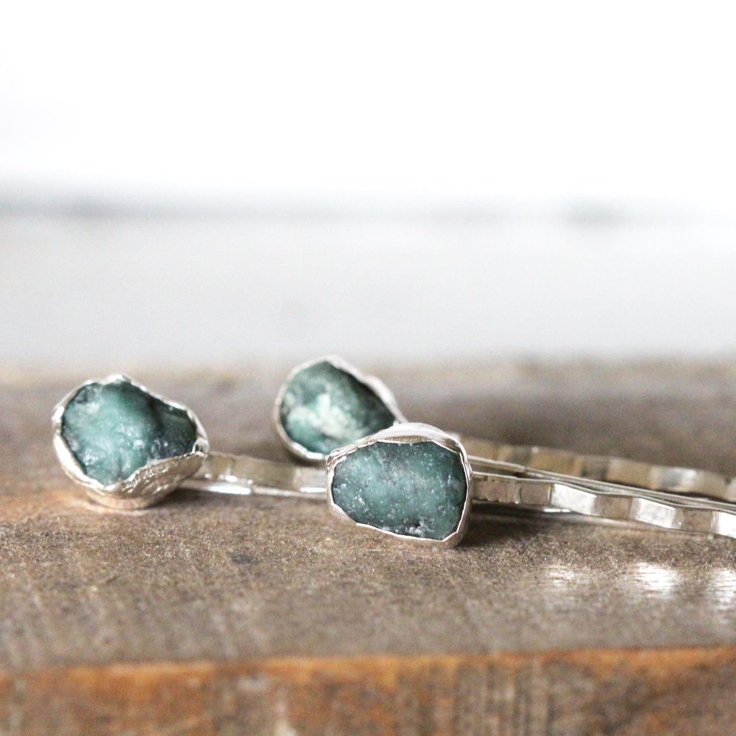 Stone Bobby Pin - Emerald Hair Accessory - Stone Hair Jewelry - May Birthstone