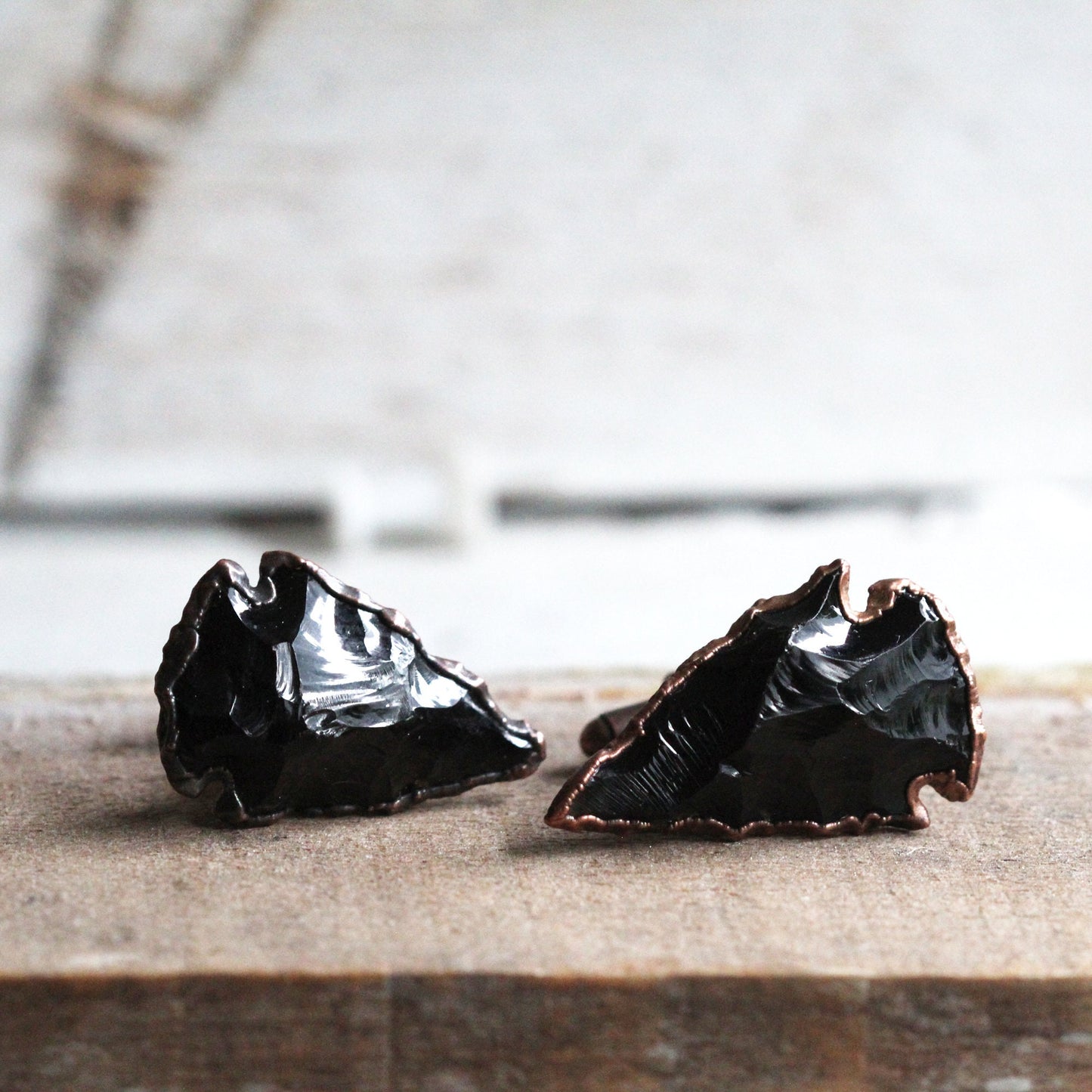 Crystal Cuff Links - Black Obsidian Cufflinks - Groomsmen Gift