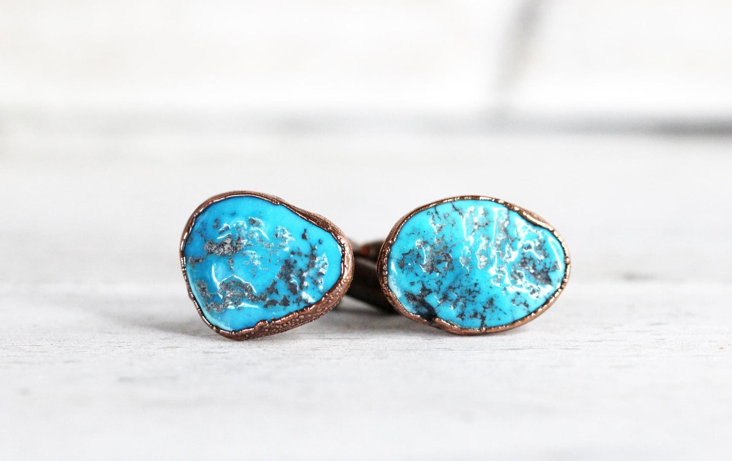 Turquoise Cuff Links - Groomsmen Gift - Stone Jewelry for Men - Stone Cufflinks