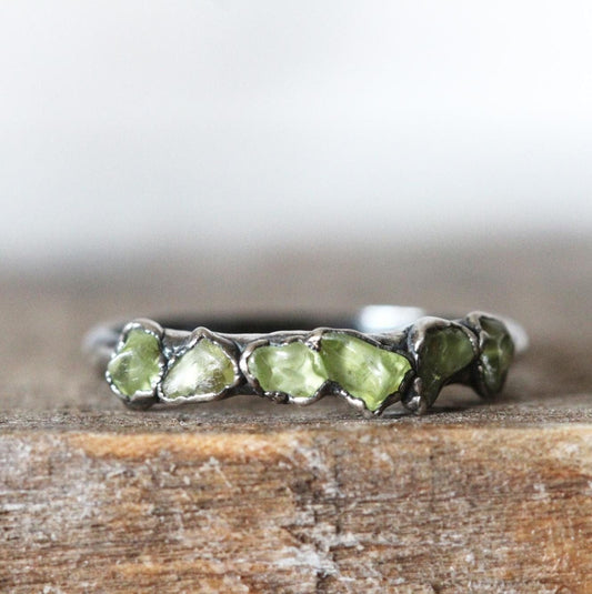 Peridot Ring - August Birthstone - Simple Stone Stacker