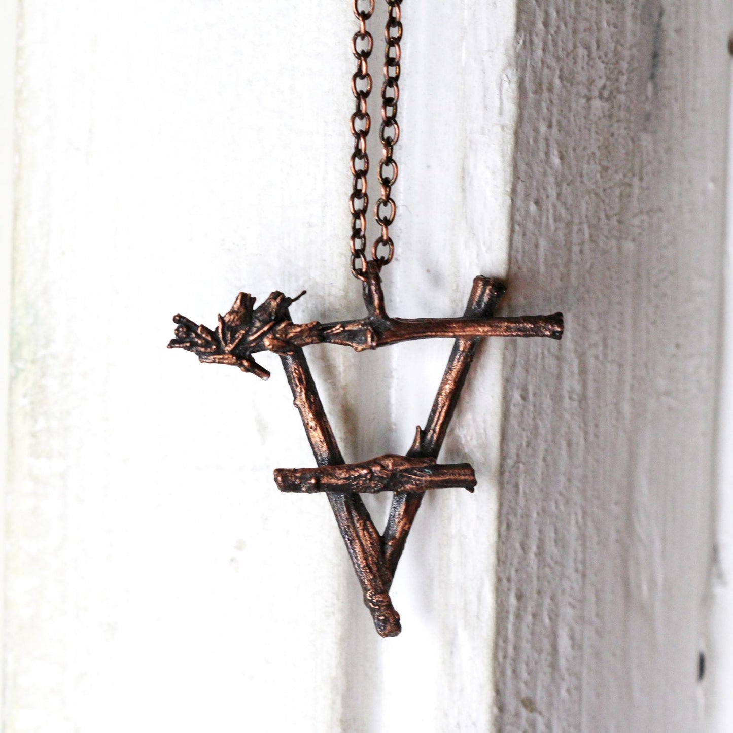 Earth Symbol Pendant- Witch Jewelry - Copper Necklace